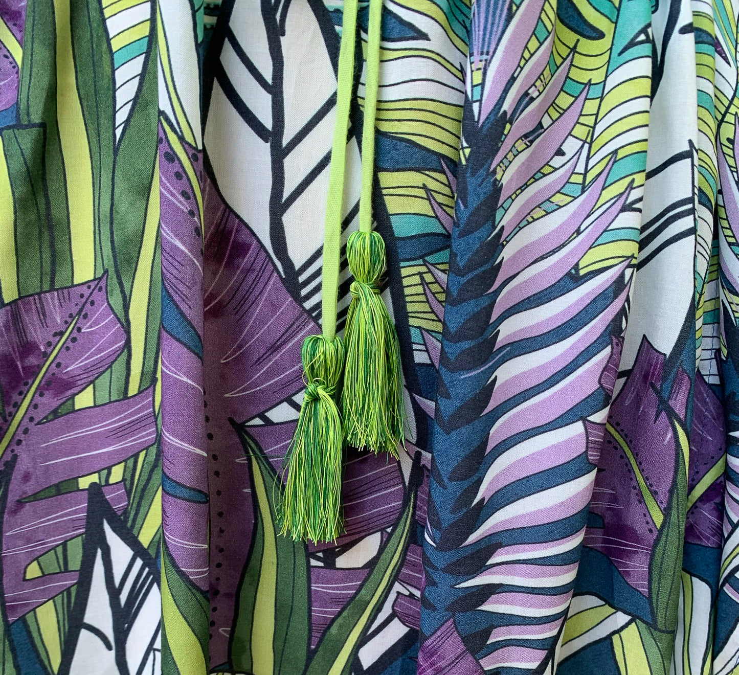 Midnight Flora Mini Kaftan