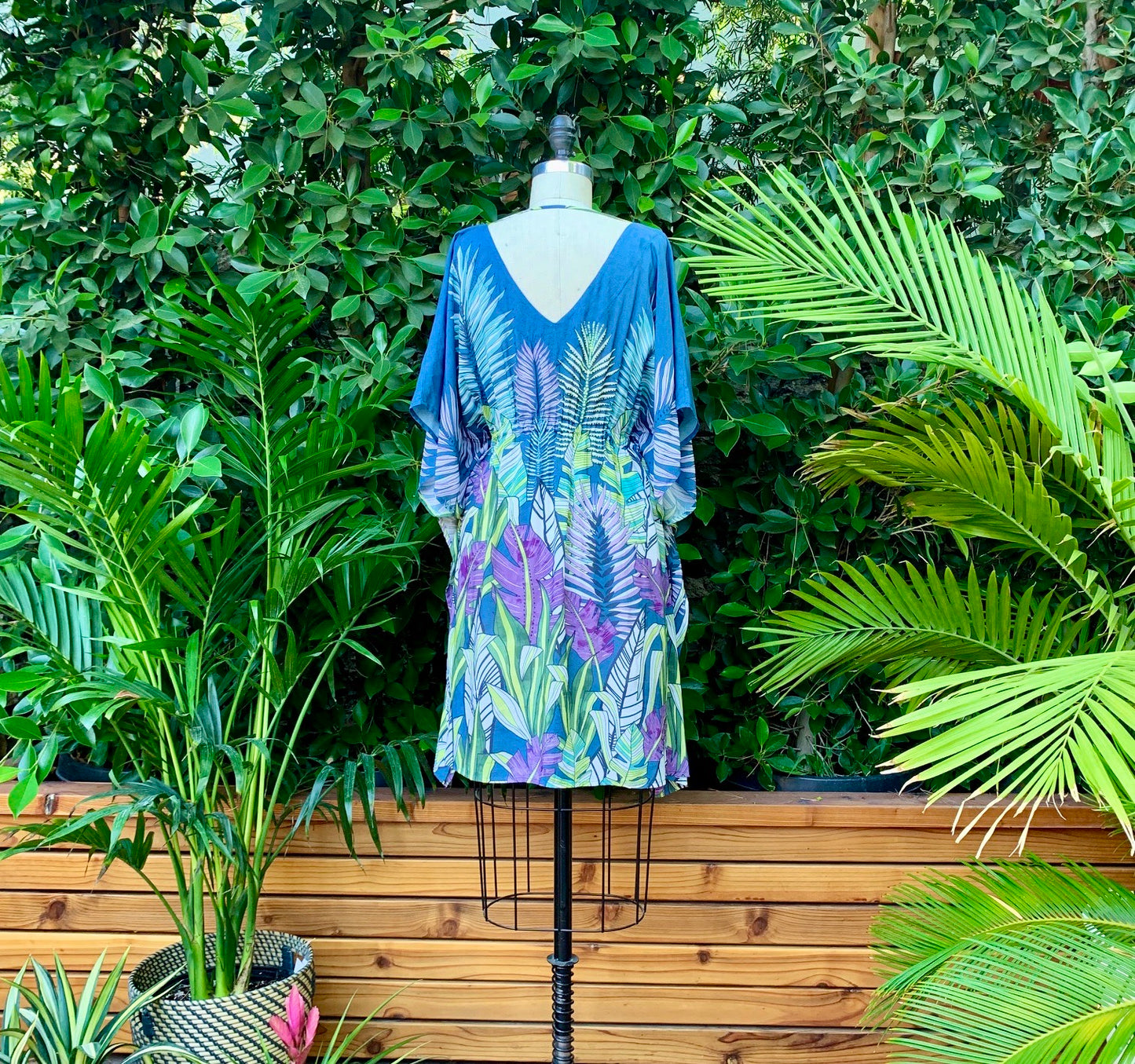 Midnight Flora Mini Kaftan