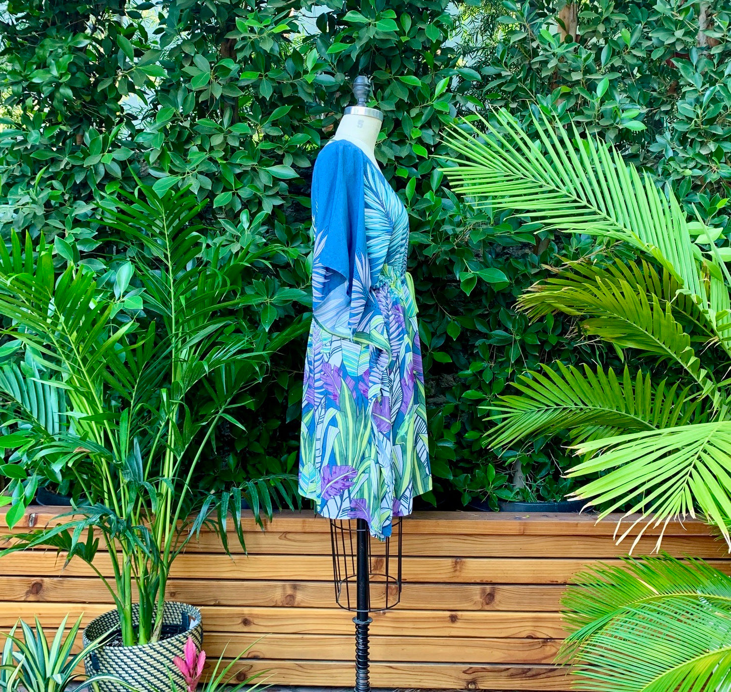 Midnight Flora Mini Kaftan